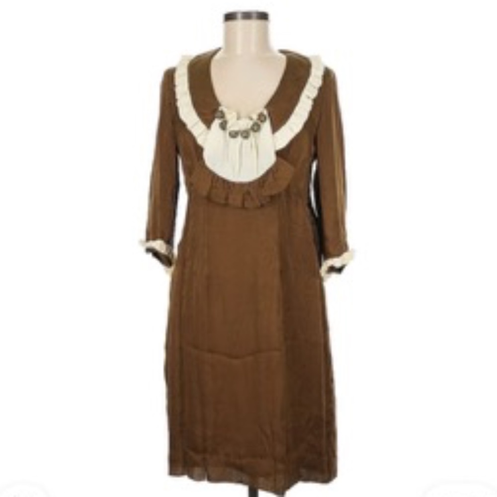 MAYLE retro 100% silk dress